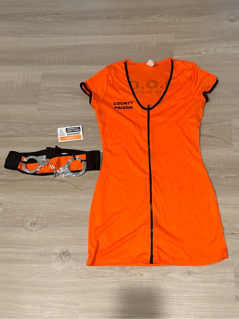 Spirit Women's Orange 'Locked Up' Two-Way Zip Dress Costume